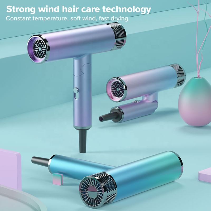 Foldable Hair Dryer Blower, Negative Ion Electric Blower, Mini Lightweight Folding Hair Blower, Fast Quiet Hair Dryer, Home and Travel
