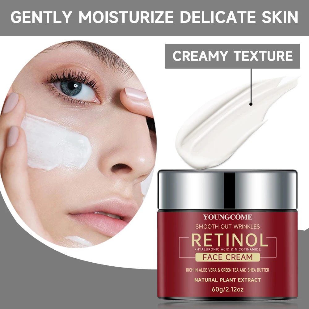Crème raffermissante au rétinol, crème raffermissante hydratante, hydratante, éclaircissante, crème pour le visage, anti-âge, soins de la peau du visage