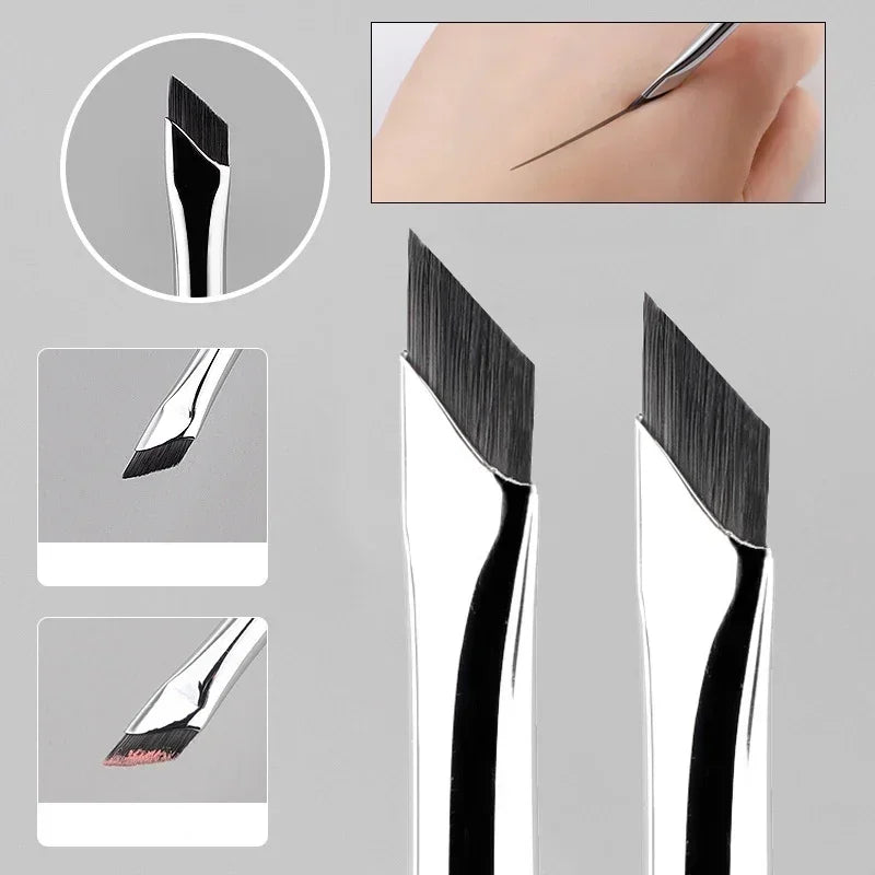 2/5Pc Karsyngirl Upgrade Blade Eyeliner Brush Ultra Thin Fine Angle Flat Eyebrow Brush Under The Eyes Place Precise Detail Brush 