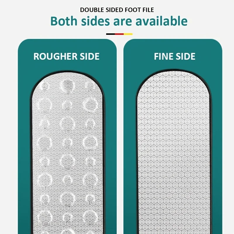 High-quality 304 stainless steel foot file, double-sided callus remover for dead skin, professional pedicure tools, callus scraper 