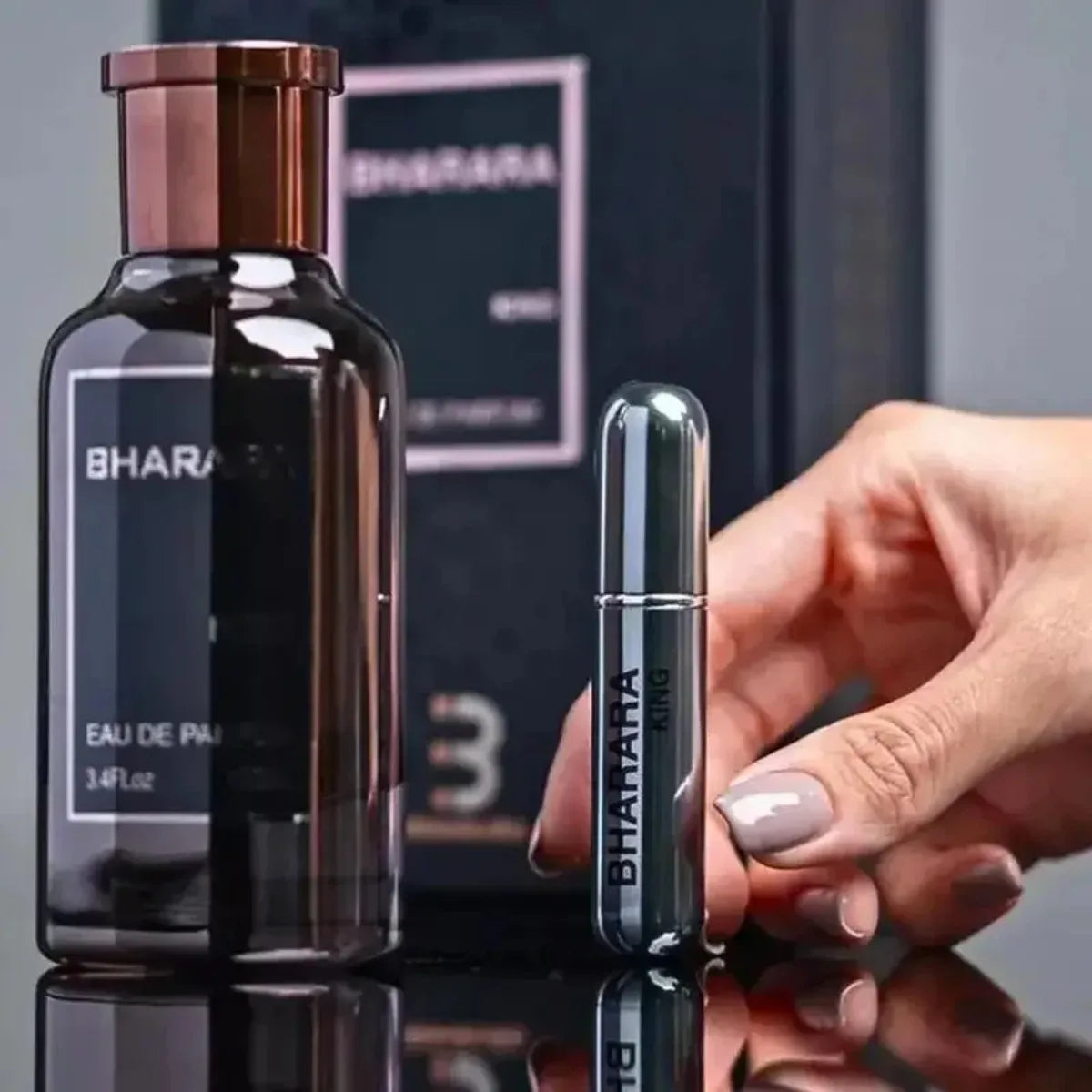 Bharara King Eau De Parfum 100ml for Men Citrus Fruity Cologne Orange Amber Musk Vanilla Long Lasting Fragrance for Luxury Gift 