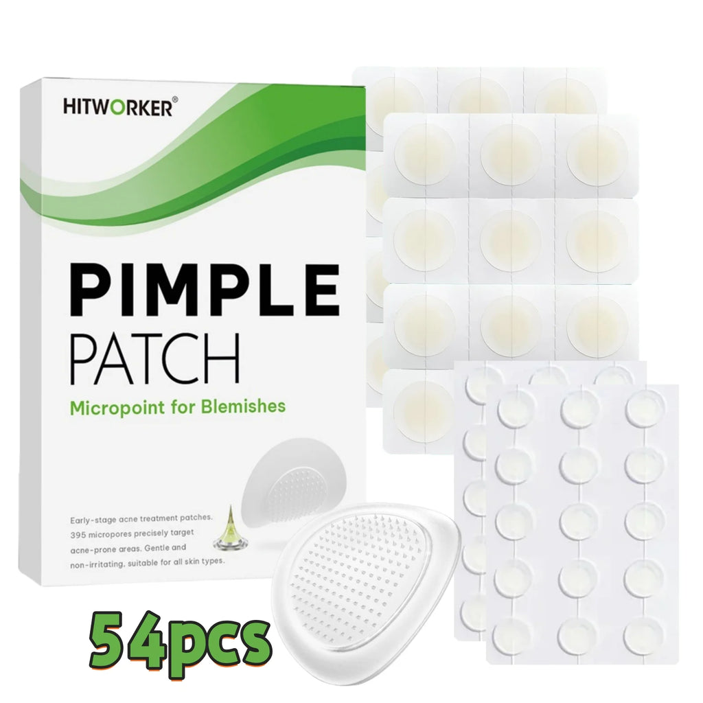 27/54/81-Piece HITWORKER Acne Patches - Infused with Salicylic Acid, Tea Tree Oil &amp; Calendula Oil | For Acne &amp; Blemishes, Residue 