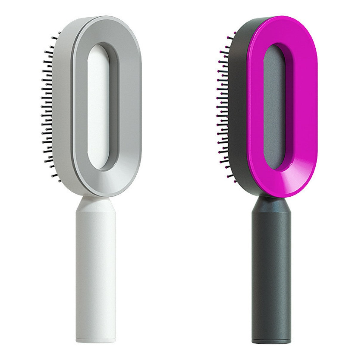 Self-cleaning hairbrush for women, one-touch cleaning, hair loss, airbag, massage, scalp comb, anti-static hairbrush