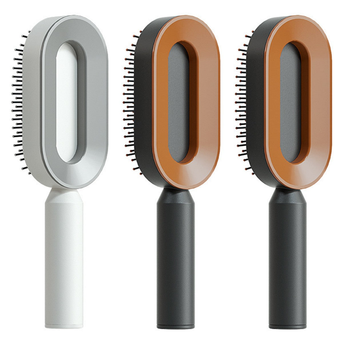 Self-cleaning hairbrush for women, one-touch cleaning, hair loss, airbag, massage, scalp comb, anti-static hairbrush