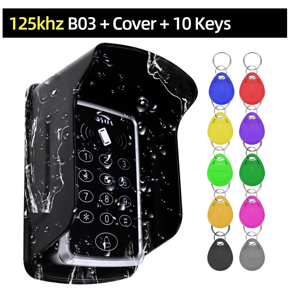 5YOA B03 RFID Keypad Access Control 125KHz EM Card Reader Door Lock Opener Keypad Controller System for Security 