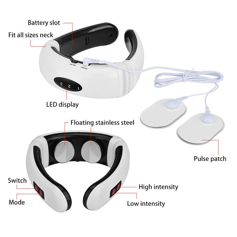 Electric neck massager with far-infrared pain relief heat tool for healthcare, smart massager for healthcare 
