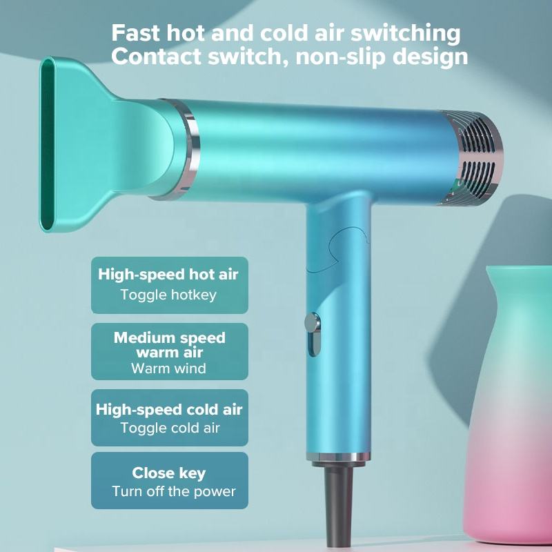 Foldable Hair Dryer Blower, Negative Ion Electric Blower, Mini Lightweight Folding Hair Blower, Fast Quiet Hair Dryer, Home and Travel