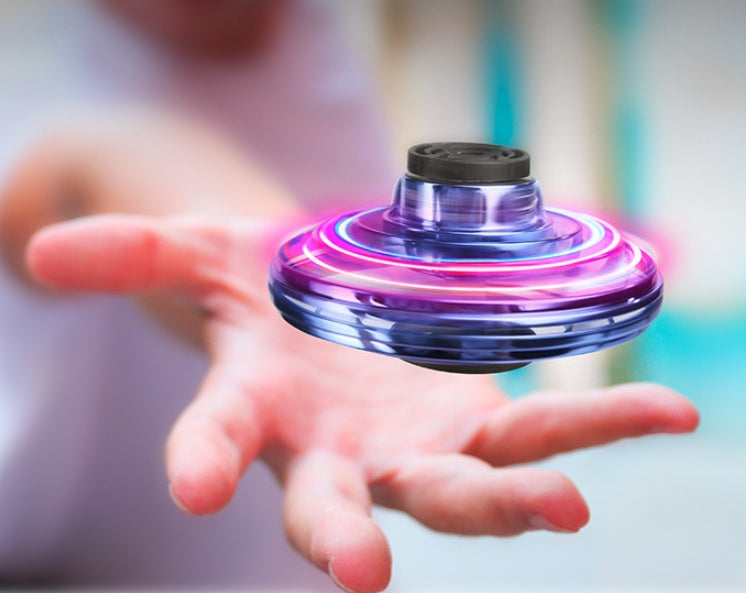 Mini Fingerpoint Gyro Interactive Decompression Toy Drone LED UFO Type Hélicoptère Volant Spinner Toy Enfants