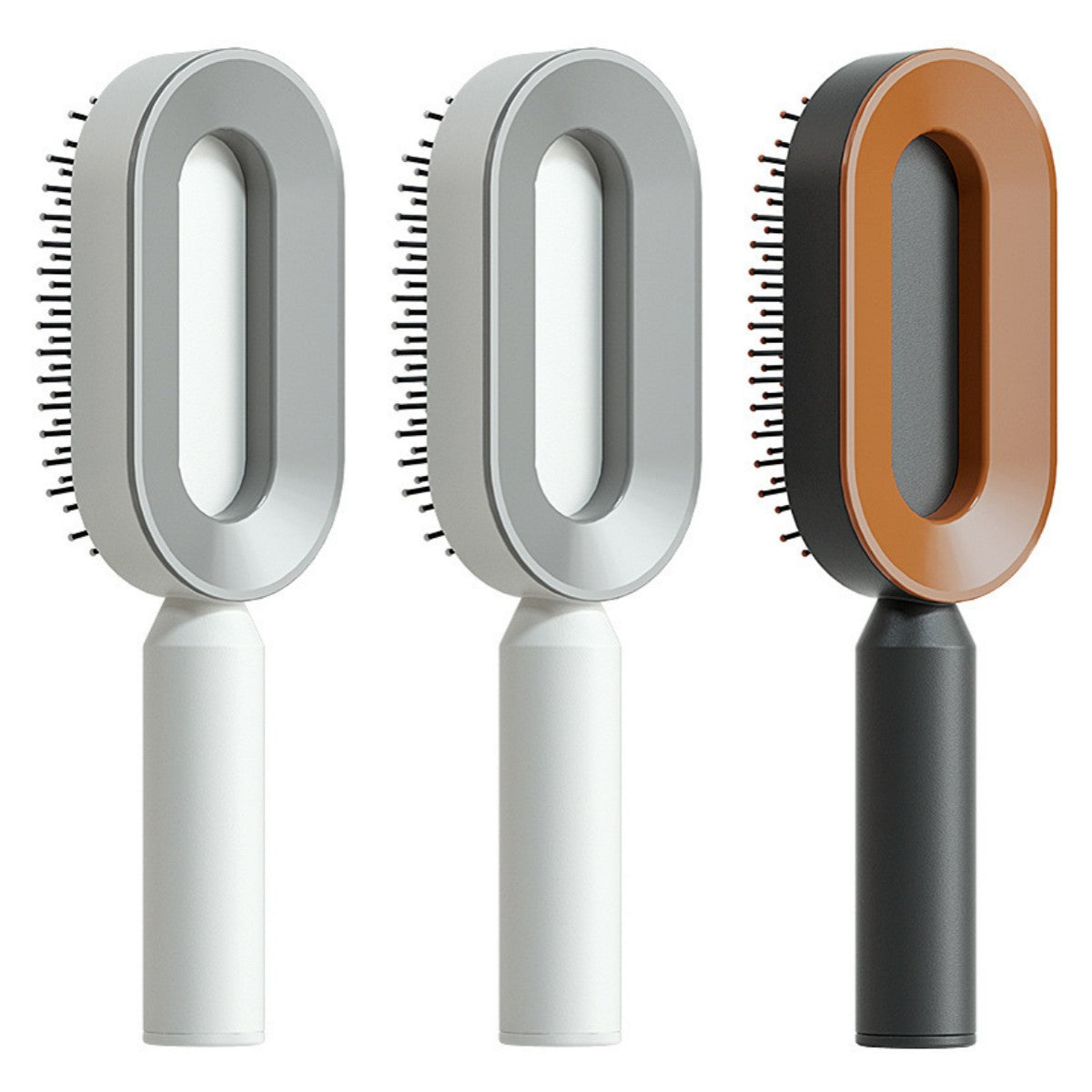 Self-cleaning hairbrush for women, one-touch cleaning, hair loss, airbag, massage, scalp comb, anti-static hairbrush