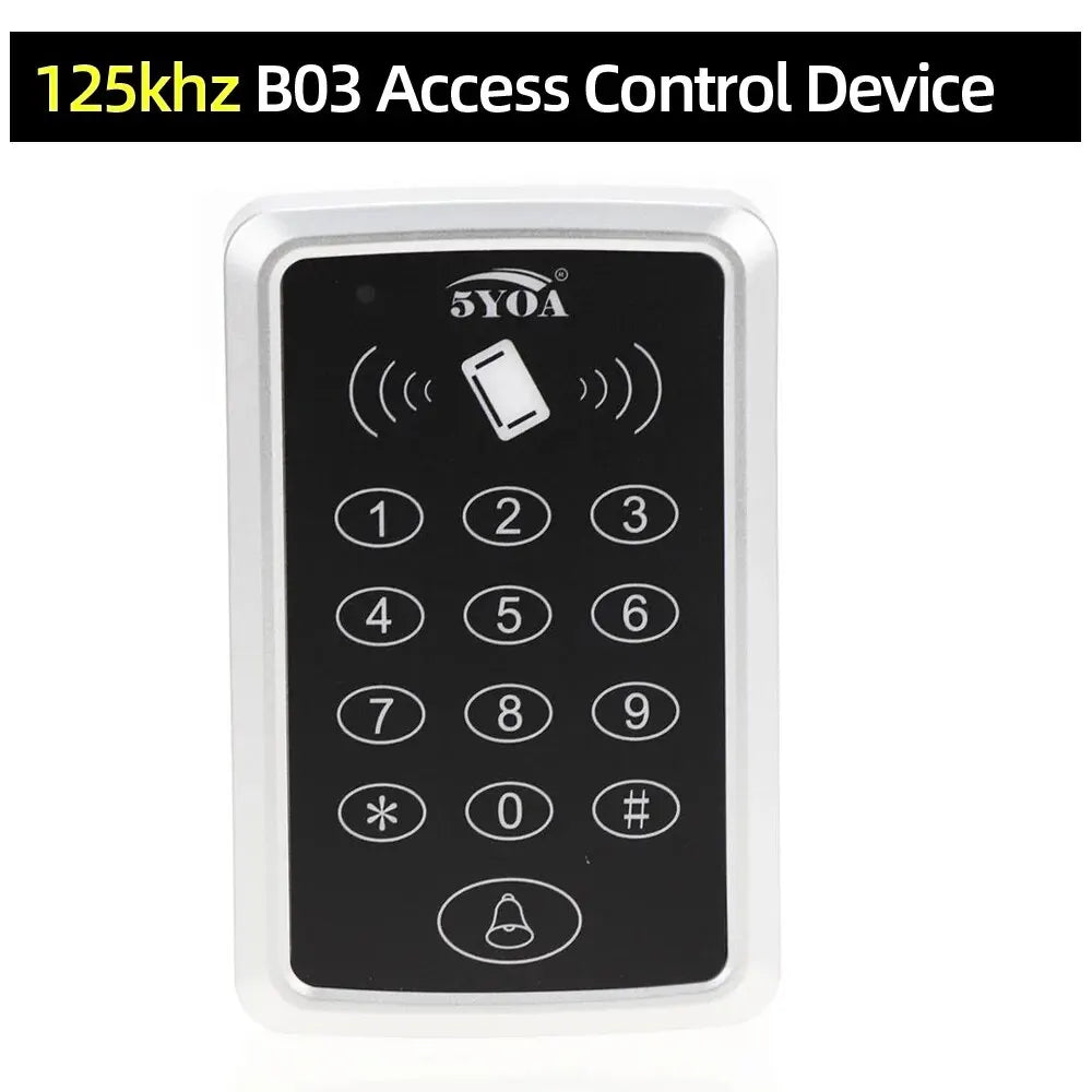 5YOA B03 RFID Keypad Access Control 125KHz EM Card Reader Door Lock Opener Keypad Controller System for Security 