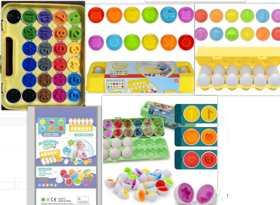Baby Learning Educational Toy Smart Egg Toys Shape Sorters Matching Sorters Montessori Egg Toys for Children Kids