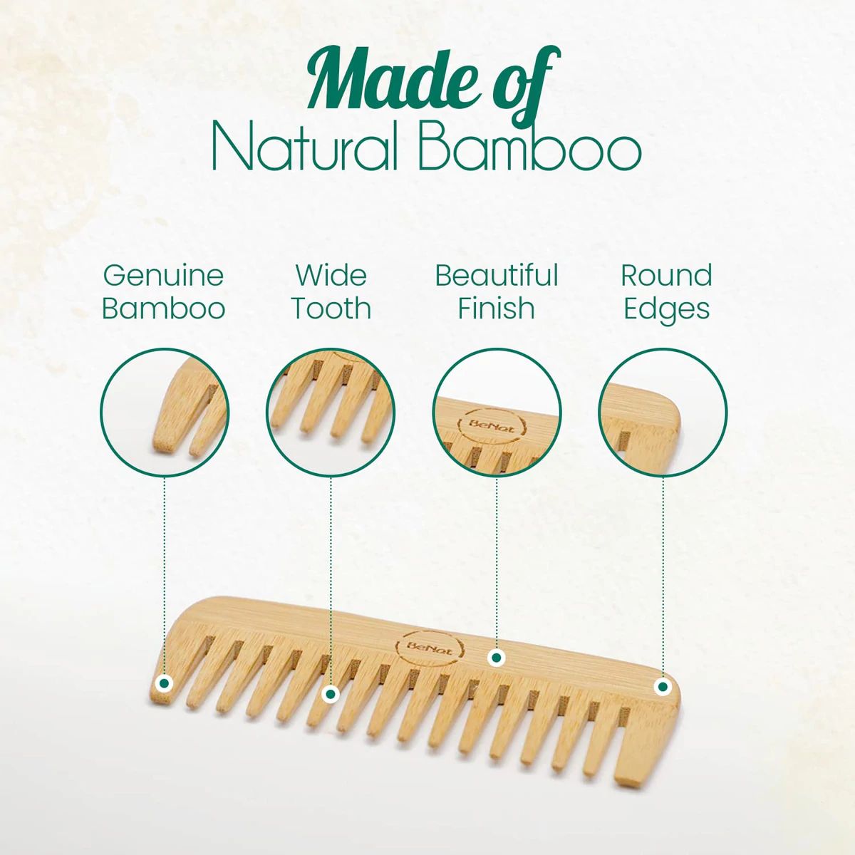 All-Natural Bamboo Comb 