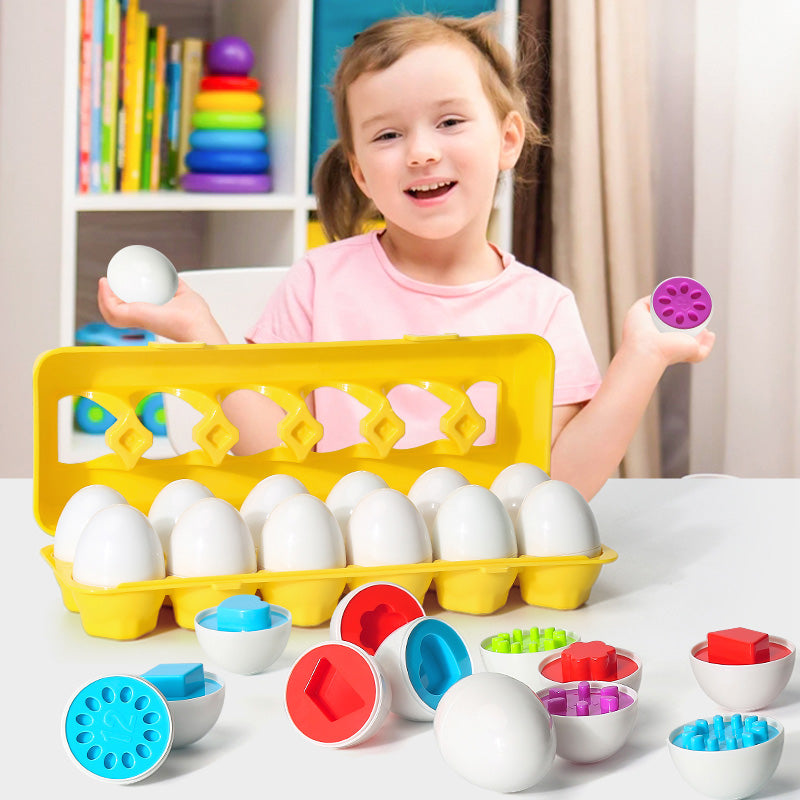 Baby Learning Educational Toy Smart Egg Toys Shape Sorters Matching Sorters Montessori Egg Toys for Children Kids