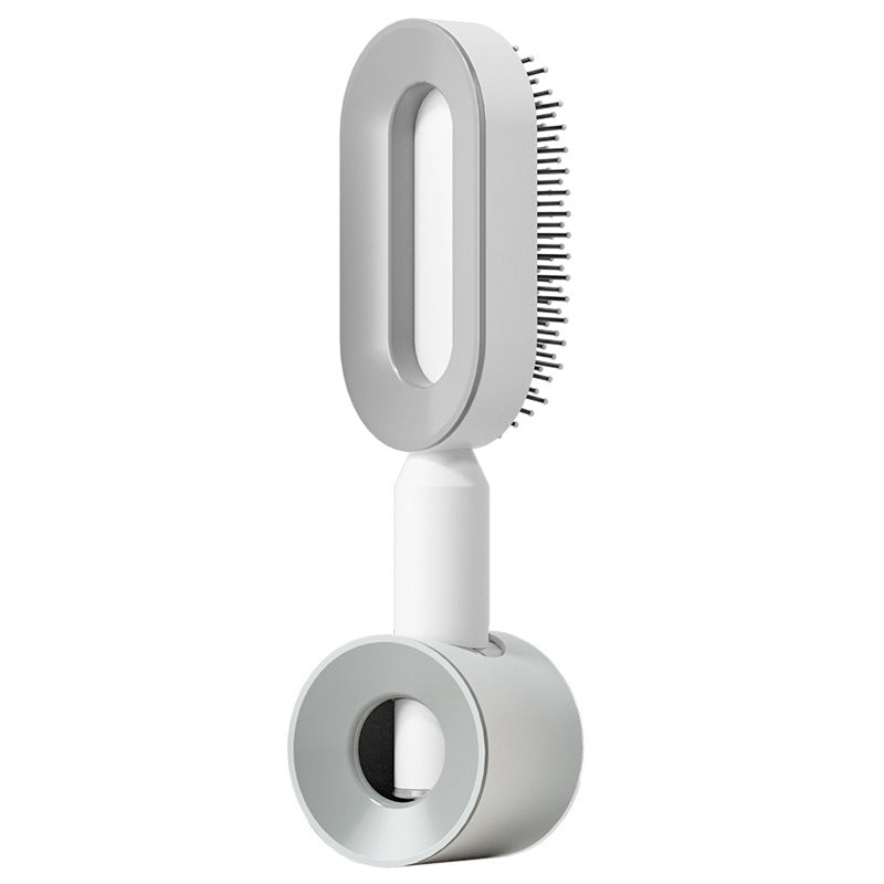 Self-cleaning hairbrush for women, one-touch cleaning, hair loss, airbag, massage, scalp comb, anti-static hairbrush