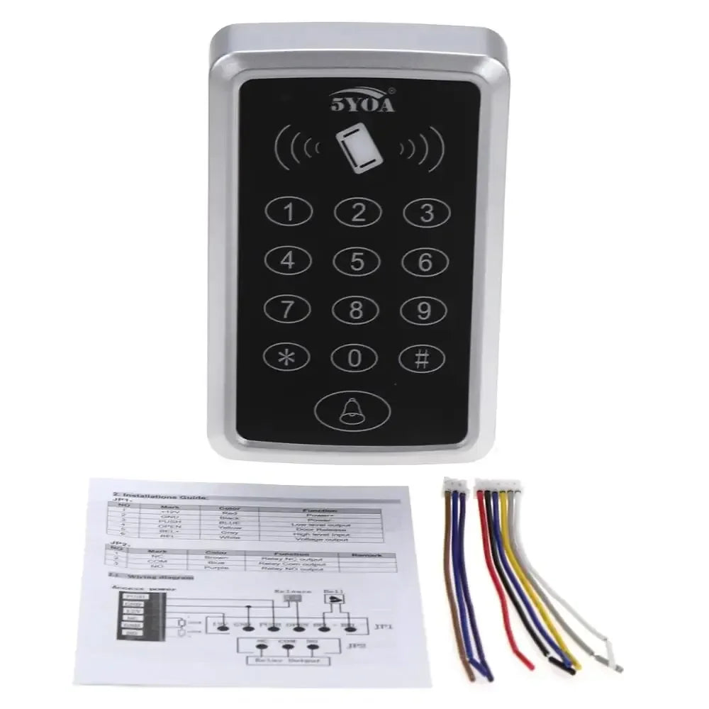 5YOA B03 RFID Keypad Access Control 125KHz EM Card Reader Door Lock Opener Keypad Controller System for Security 