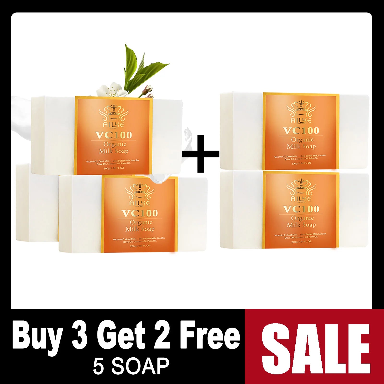 Kit de blanchiment à la vitamine C AILKE pour femmes, teint de peau uniforme, peau propre, hydratant, anti-rides, ensemble de beauté éclatant pour la peau