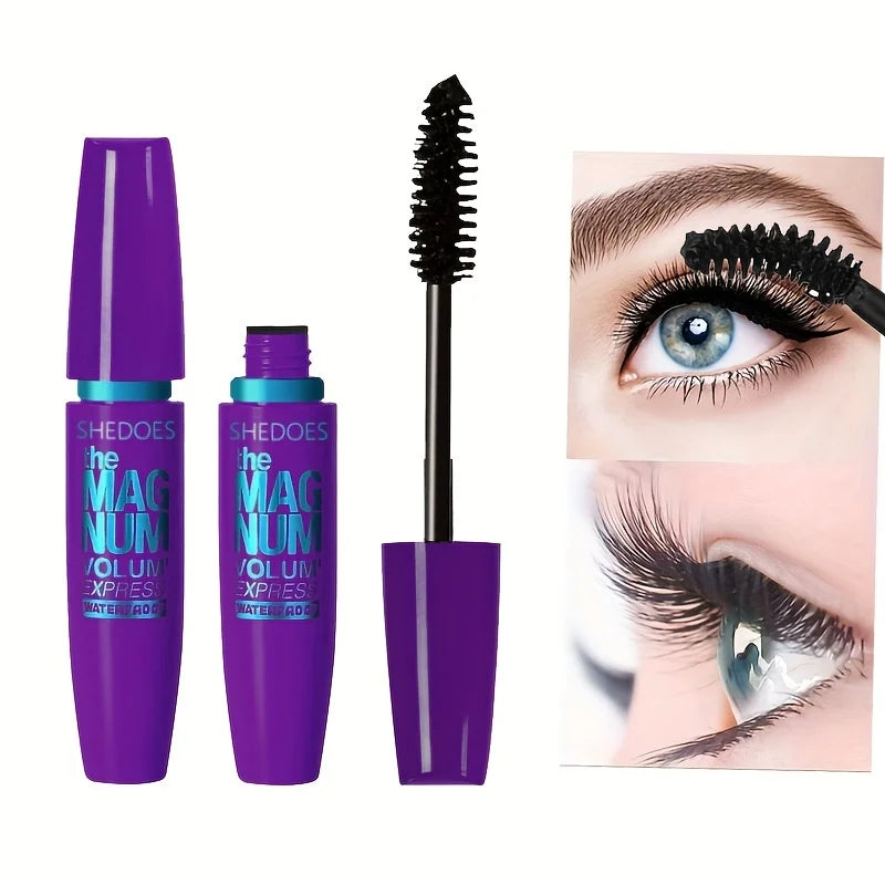 4D Black Mascara Thickening, Lengthening, Curling, Waterproof Liquid Fiber Mascara 