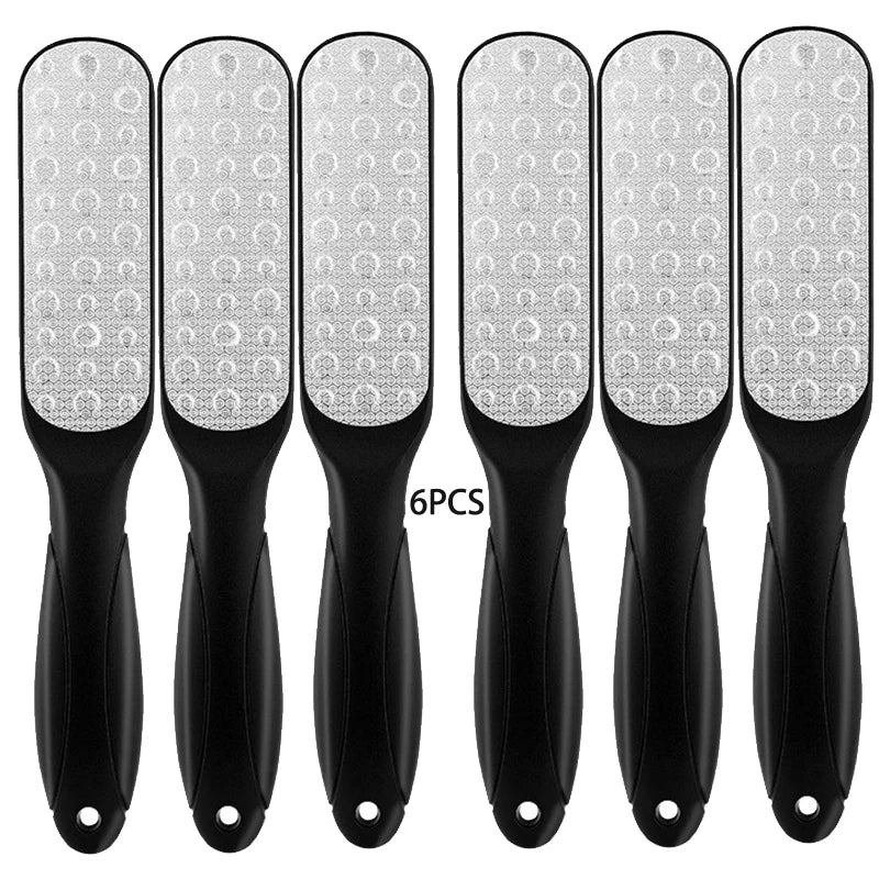 High-quality 304 stainless steel foot file, double-sided callus remover for dead skin, professional pedicure tools, callus scraper 