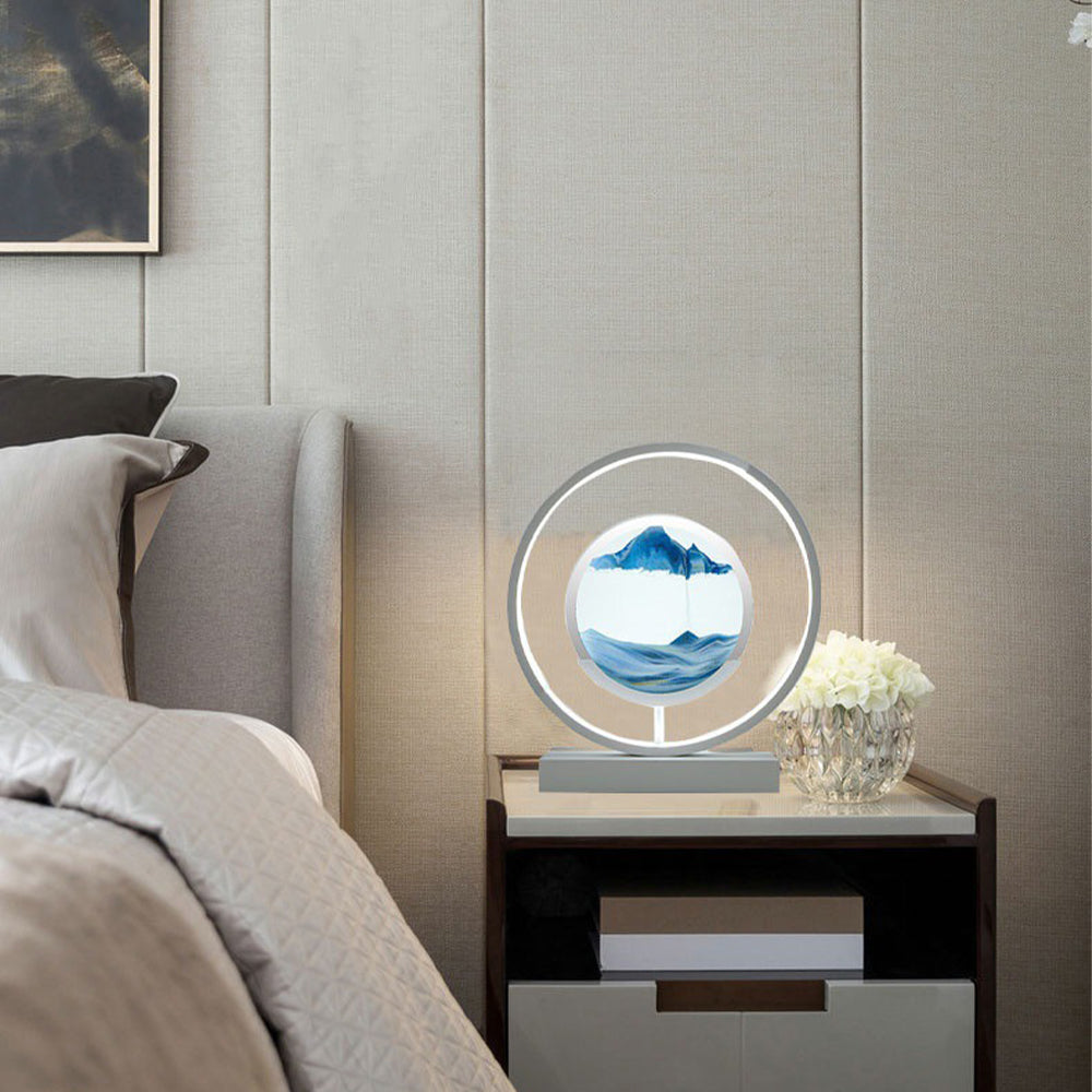 Glass Running Sand Colored Paint Lamp Decoration Handmade DIY Material Pack Atmosphere Creative Gift Rechargeable Night Light