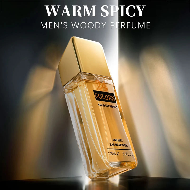 3.4 Fl Oz Men's Eau De Toilette Spray, With Amber &amp; Cinnamon Long-Lasting Perfume, Perfect For Dating, Daily Life, Parties, Gift 