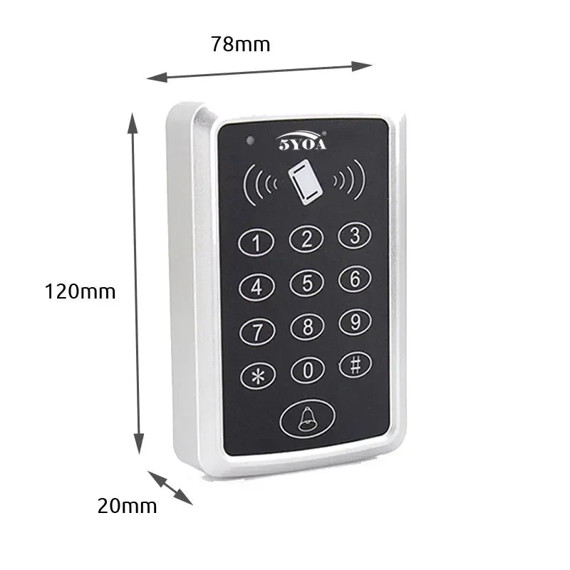 5YOA B03 RFID Keypad Access Control 125KHz EM Card Reader Door Lock Opener Keypad Controller System for Security 