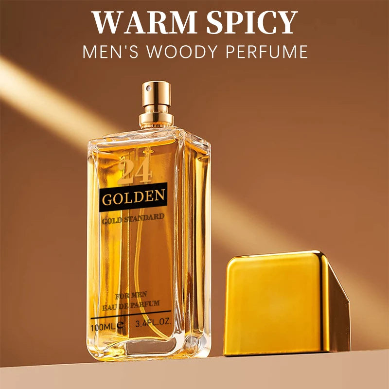 3.4 Fl Oz Men's Eau De Toilette Spray, With Amber & Cinnamon Long-Lasting Perfume, Perfect For Dating, Daily Life, Parties, Gift