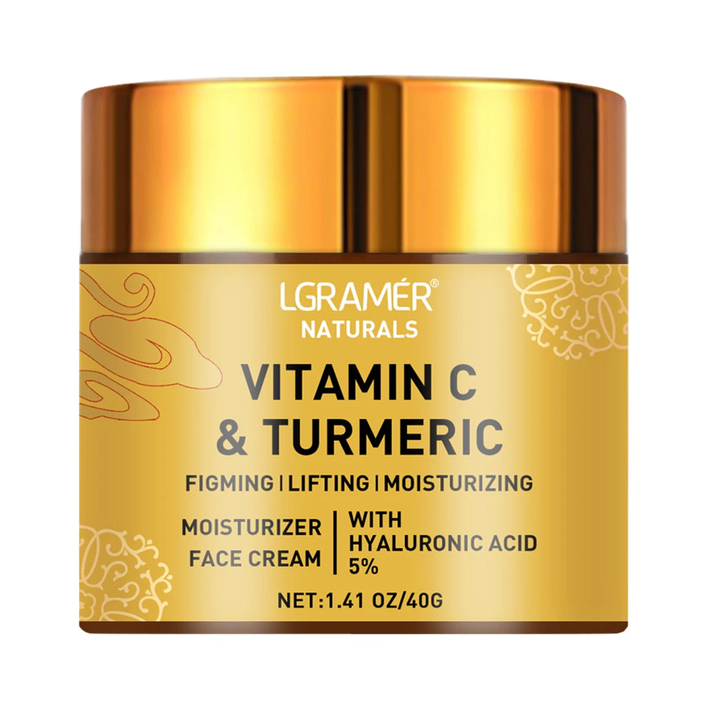 Curcuma Vitamine C Crème pour le visage Rétinol Hydratant Raffermissant Hyaluronique Éclaircissement Réparateur Crèmes blanchissantes pour soins de la peau lisses