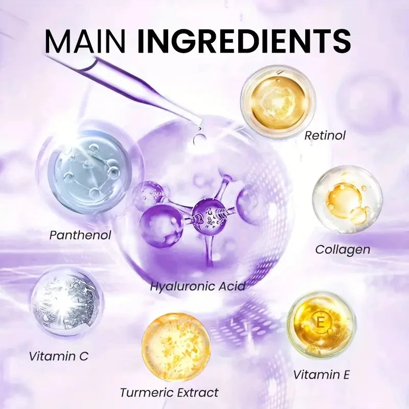 La crème de jour et de nuit pour le lifting du visage de 2 minutes contient du rétinol, de l’acide hyaluronique et du collagène - Lotion hydratante adaptée à tous les teints de peau clairs, sans parfum, absorption de 2 minutes