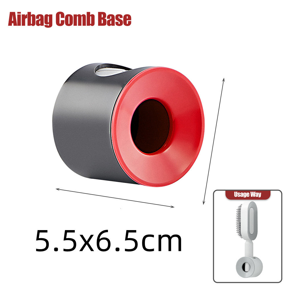 Self-cleaning hairbrush for women, one-touch cleaning, hair loss, airbag, massage, scalp comb, anti-static hairbrush