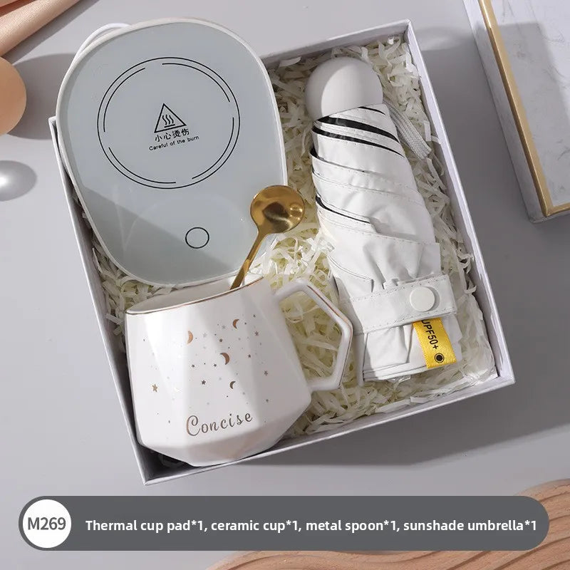 Busin Gift Umbrella Thermal Cup Birthday aduation Present Box Set Creative Festival Supplies Employee Activi Prtion