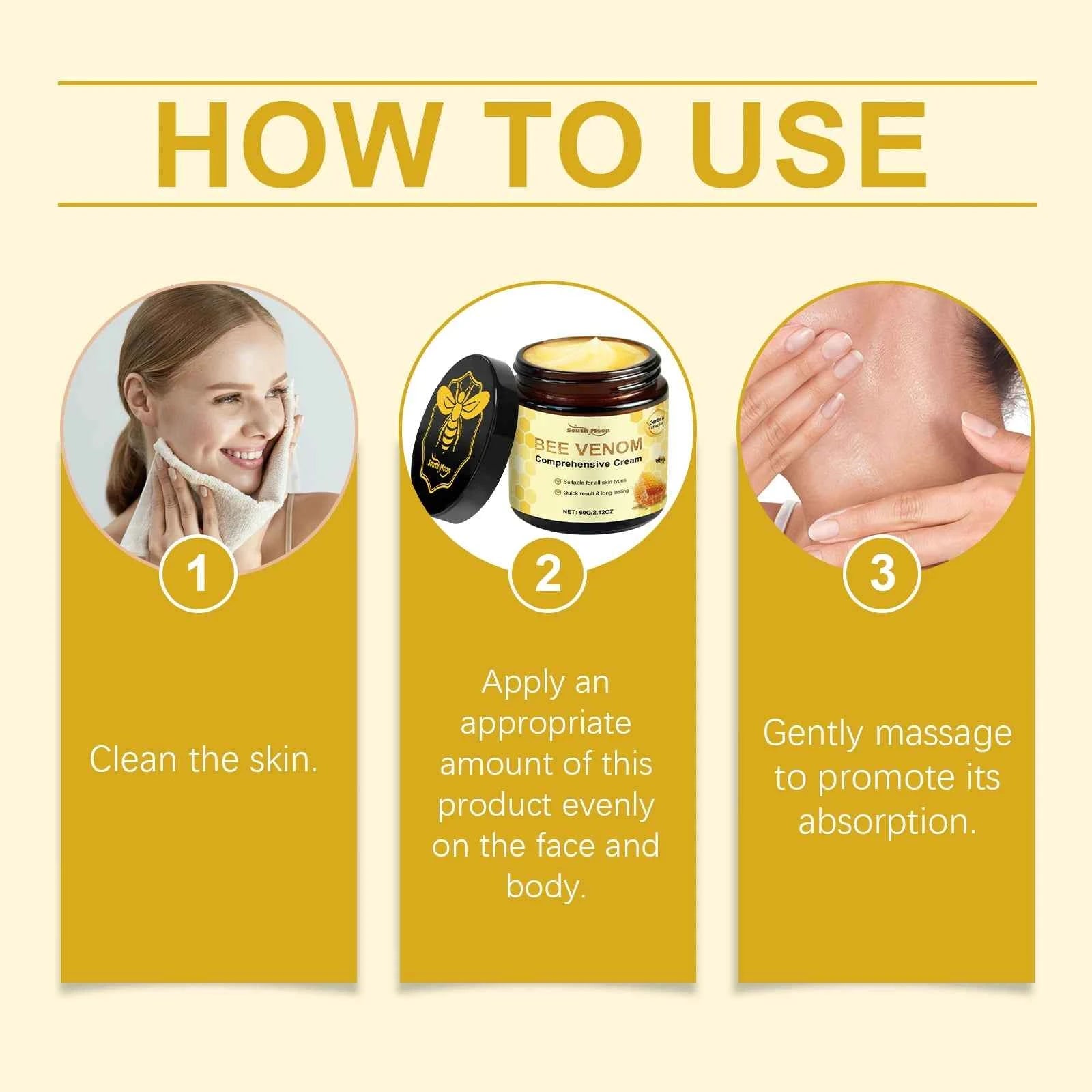 Bee Venom Skin Moisturizer, Gentle Hydrating, Smooth & Delicate, Nourishes Skin, Ideal For Daily Body Care Routine