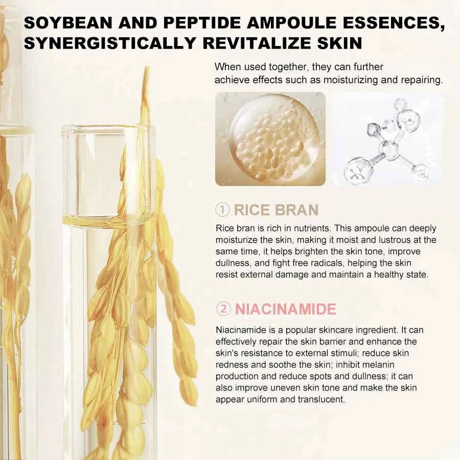 10Vails Sanendi PEPTIDE sérum hydratation profonde apaisant pour les peaux sensibles réduit la mélanine peau Essence hydratante pour le visage