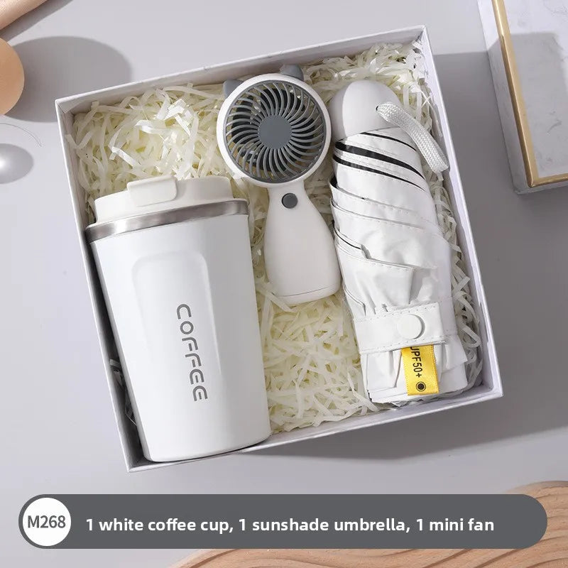 Busin Gift Umbrella Thermal Cup Birthday aduation Present Box Set Creative Festival Supplies Employee Activi Prtion