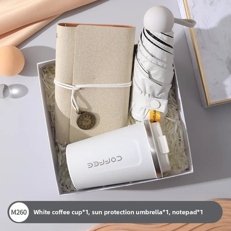 Busin Gift Umbrella Thermal Cup Birthday aduation Present Box Set Creative Festival Supplies Employee Activi Prtion