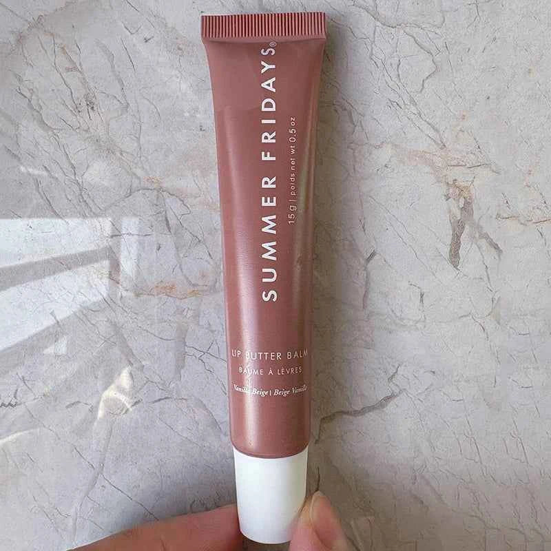 Baume à lèvres Beige vanille du vendredi d'été, ensemble de rouge à lèvres Transparent hydratant, Tube lisse et doux, brillant à lèvres miroir, maquillage pour les lèvres