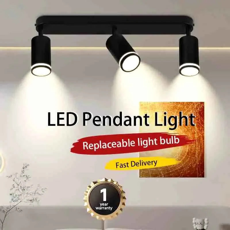 Adjustable LED Ceiling Spotlight Aluminum GU10 Pendant Track Lamp