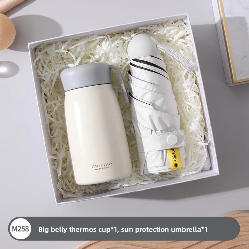 Busin Gift Umbrella Thermal Cup Birthday aduation Present Box Set Creative Festival Supplies Employee Activi Prtion