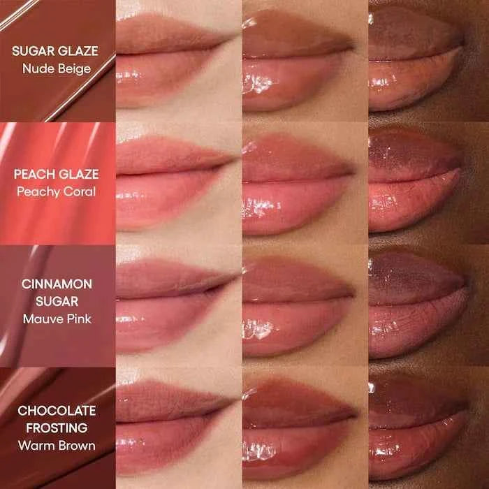 Baume à lèvres en forme de beignet, miroir hydratant, brillant à lèvres, fraise, framboise, glaçage au chocolat, odeur, huile transparente, maquillage