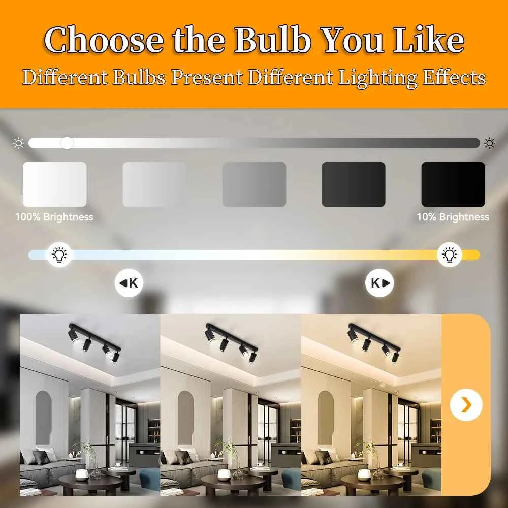 Adjustable LED Ceiling Spotlight Aluminum GU10 Pendant Track Lamp