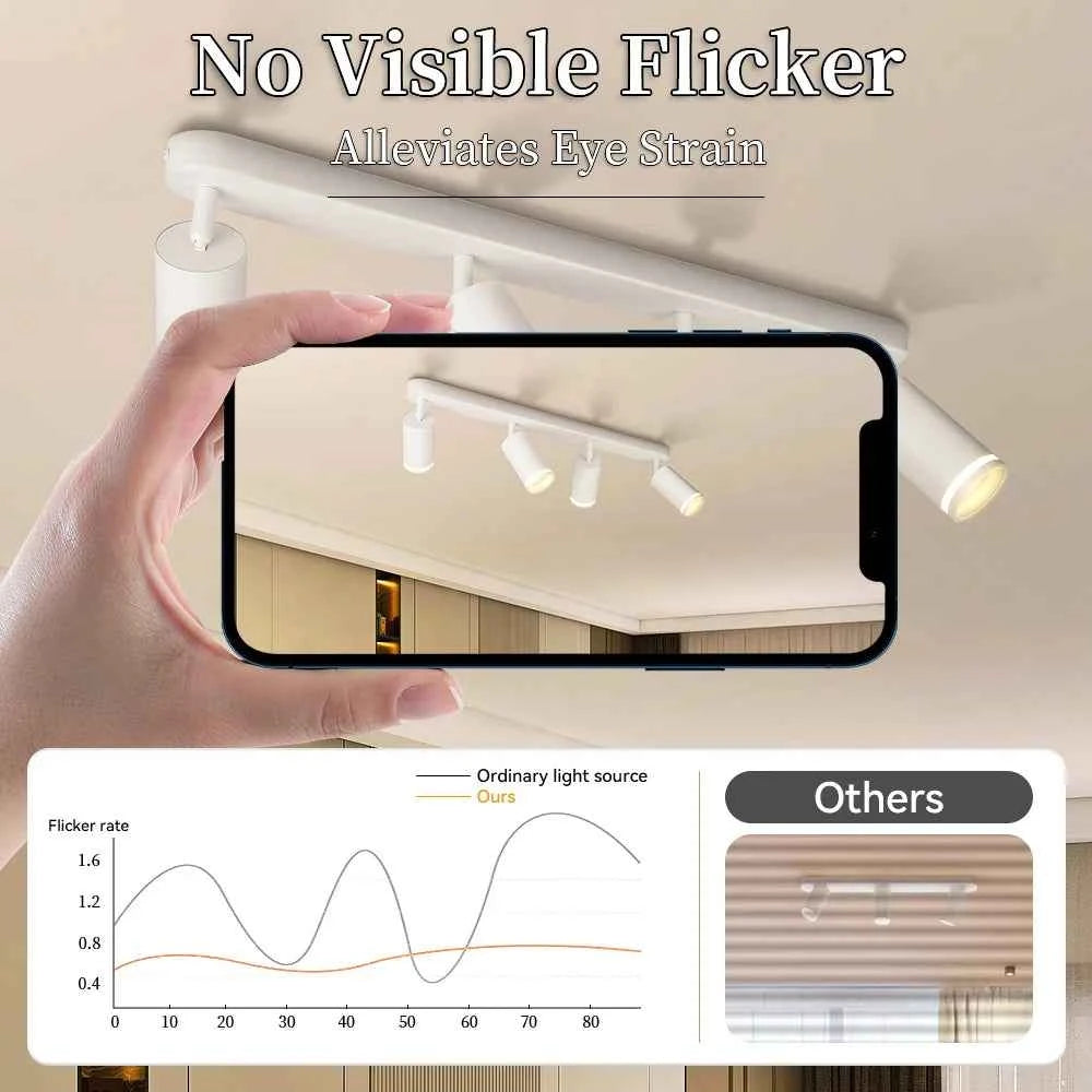 Adjustable LED Ceiling Spotlight Aluminum GU10 Pendant Track Lamp