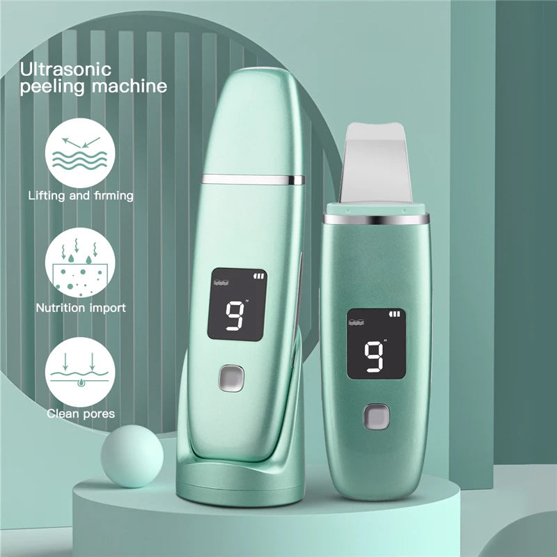 Ultrasonic Vibrating Blackhead Remover, Deep Facial Cleansing, Pore Cleaner, Facial LED Lifting Machine, Peeling Scoop