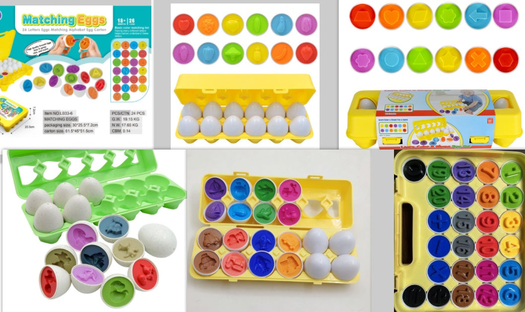 Baby Learning Educational Toy Smart Egg Toys Shape Sorters Matching Sorters Montessori Egg Toys for Children Kids