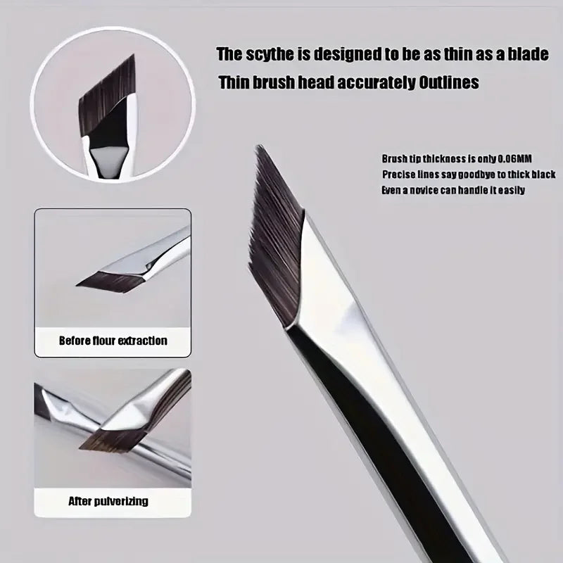 2/5Pc Karsyngirl Upgrade Blade Eyeliner Brush Ultra Thin Fine Angle Flat Eyebrow Brush Under The Eyes Place Precise Detail Brush 