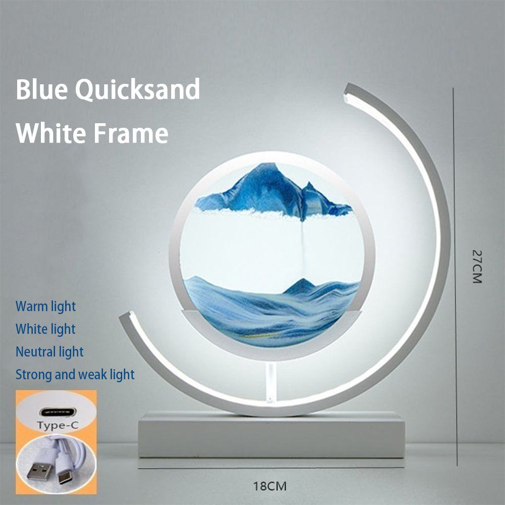 Glass Running Sand Colored Paint Lamp Decoration Handmade DIY Material Pack Atmosphere Creative Gift Rechargeable Night Light