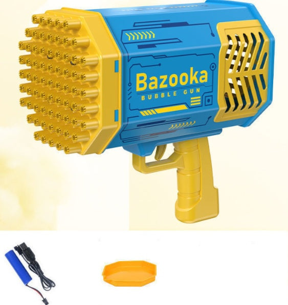 Bubble Gun Rocket 69 Holes Soap Bubble Machine Gun Shape Blower Automatic Blower with Light-Up Toys for Children Pumpers
