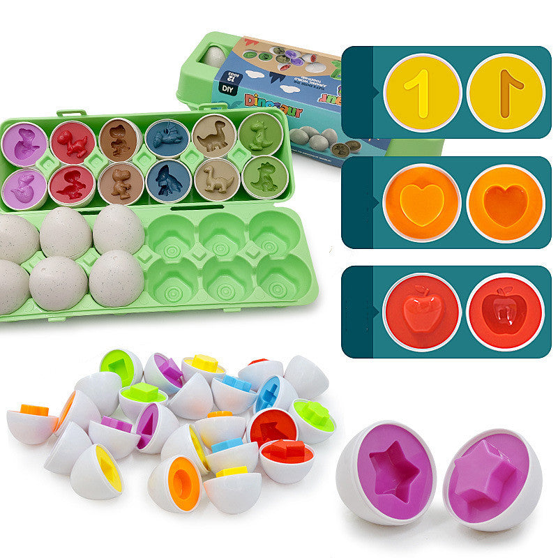 Baby Learning Educational Toy Smart Egg Toys Shape Sorters Matching Sorters Montessori Egg Toys for Children Kids