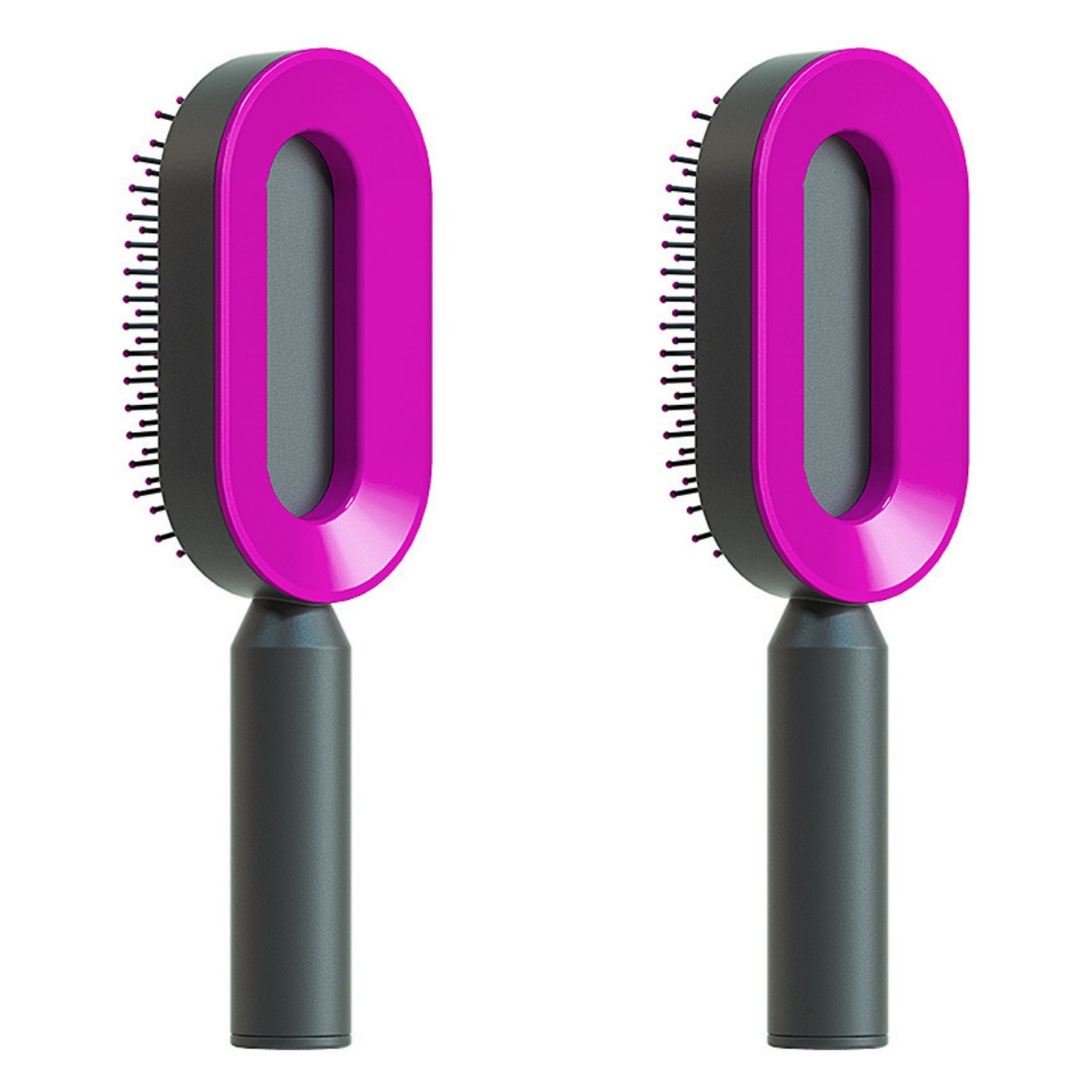 Self-cleaning hairbrush for women, one-touch cleaning, hair loss, airbag, massage, scalp comb, anti-static hairbrush