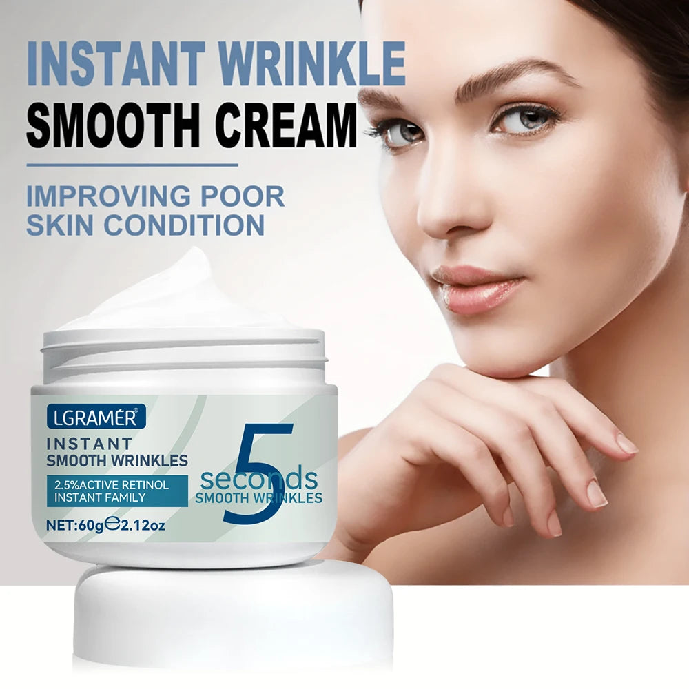 5 secondes Crème anti-rides au rétinol Ligne anti-âge instantanée Crème de décoloration raffermissante pour le visage Crème hydratante pour la peau fine