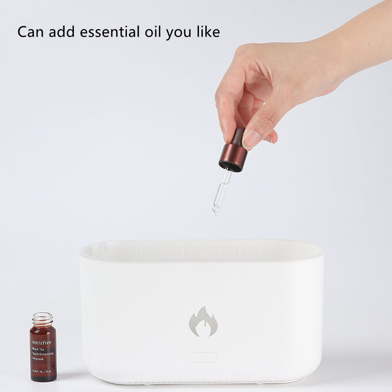 Drop Shipping 3D Flame Humidifier 300ML Ultrasonic Flame Aroma Diffuser Essential Oil Diffuser Best Seller