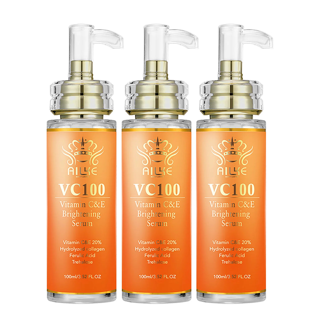 Kit de blanchiment à la vitamine C AILKE pour femmes, teint de peau uniforme, peau propre, hydratant, anti-rides, ensemble de beauté éclatant pour la peau